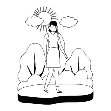 İzole edilmiş Avatar kadın vektör tasarımı