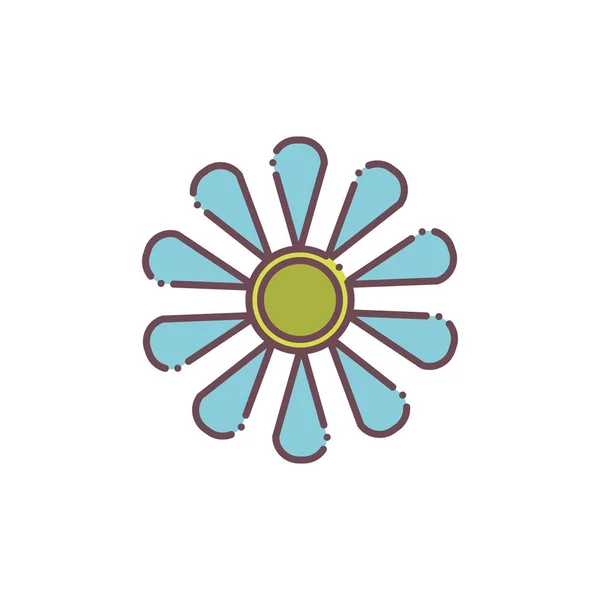 Isolated blue flower icon vector design — Image vectorielle