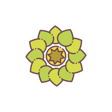 Isolated green flower icon vector design