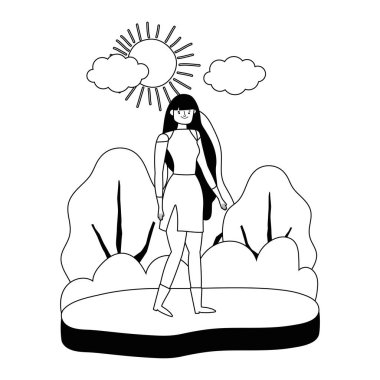 İzole edilmiş Avatar kadın vektör tasarımı