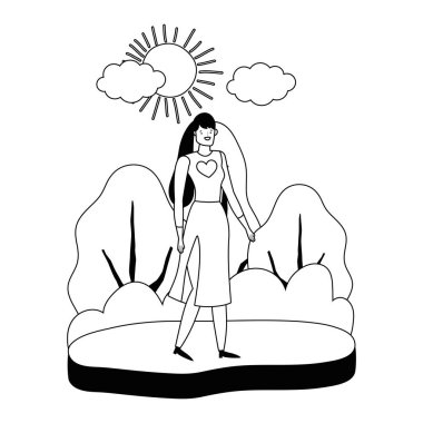 İzole edilmiş Avatar kadın vektör tasarımı