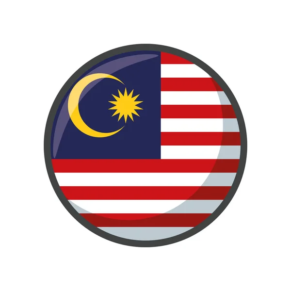 Isolated malaysia flag icon block design - Stok Vektor