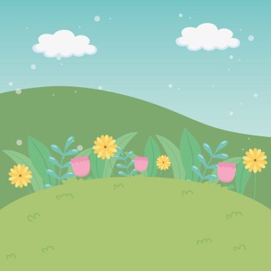 Doğa, vektör tasarımı illüstrasyonunu bozar