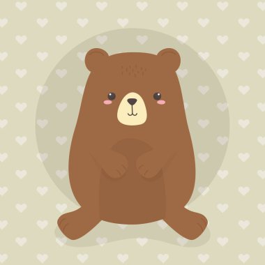 cute bear teddy wild character