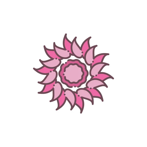 Isolated purple flower icon vector design — стоковый вектор