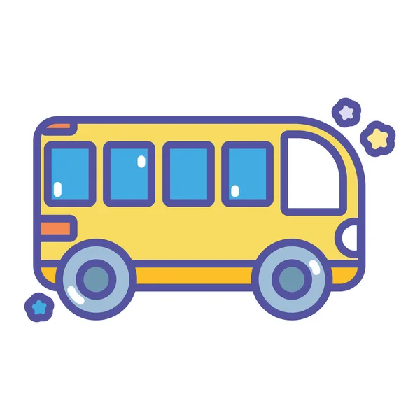 Vissza az iskolába oktatás közlekedési busz — Stock Vector