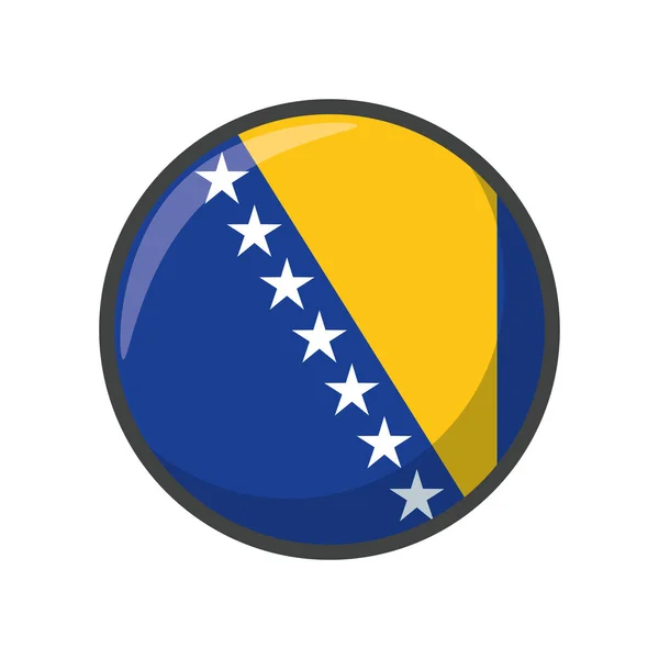 Bósnia e Herzegovina bandeira ícone bloco design — Vetor de Stock