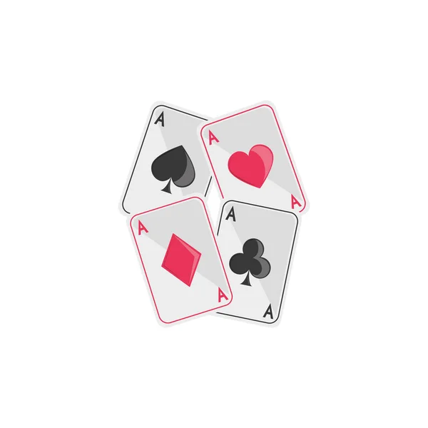 Isolated casino cards flat design — Stock Vector