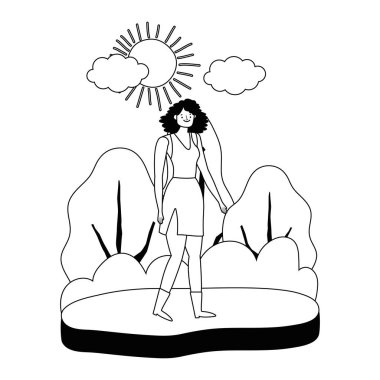 İzole edilmiş Avatar kadın vektör tasarımı