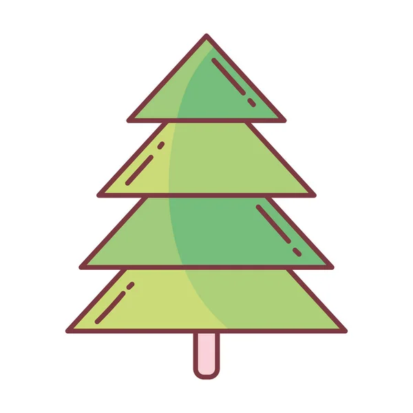 Pine tree hello autumn design icon — Stock Vector