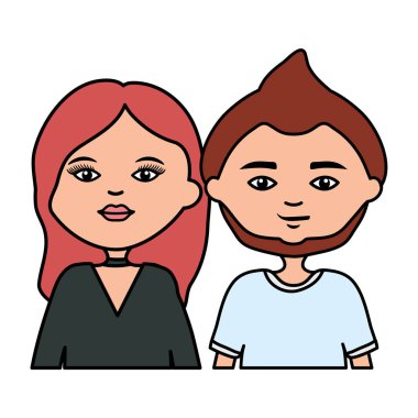 genç çift kentsel tarzı karakterler