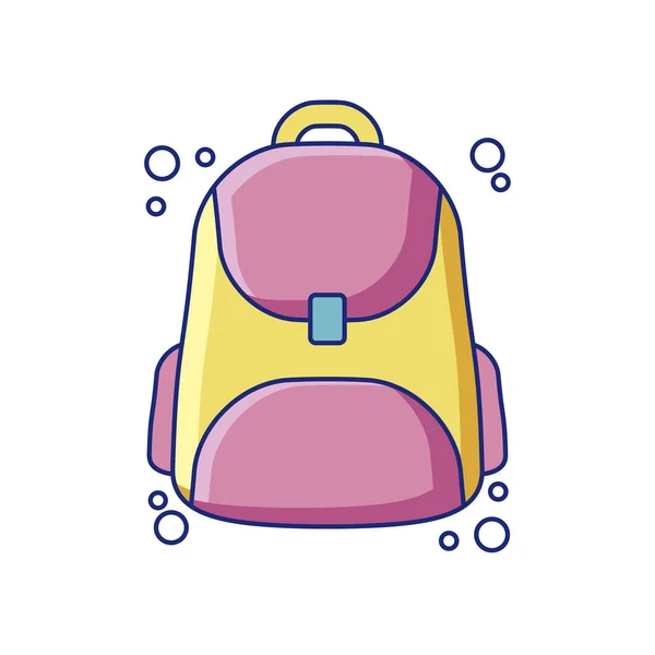 School bag detail style icon —  Vetores de Stock