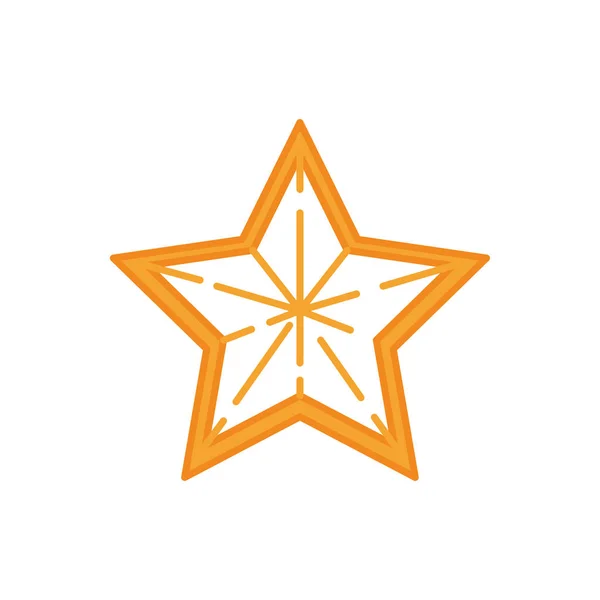 Gold star fantasy line fill style — Stockový vektor