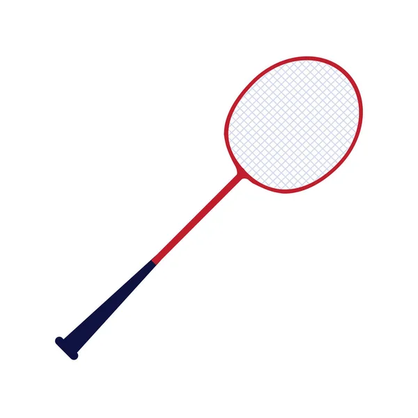 Sport badminton racket flat style icon — Vetor de Stock