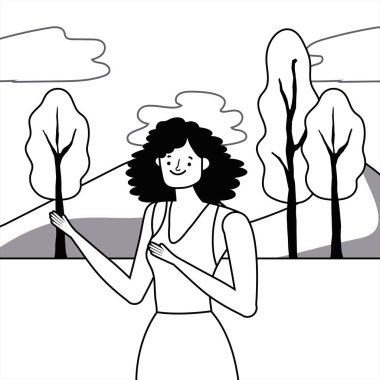 İzole edilmiş Avatar kadın vektör tasarımı