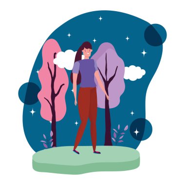 İzole edilmiş Avatar kadın vektör tasarımı