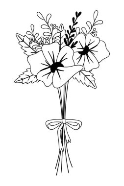 Isolated bunch of flowers design