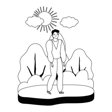 İzole edilmiş Avatar Adam vektör tasarımı