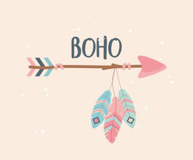 arrows with feathers decoration boho style