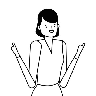 İzole edilmiş Avatar kadın vektör tasarımı