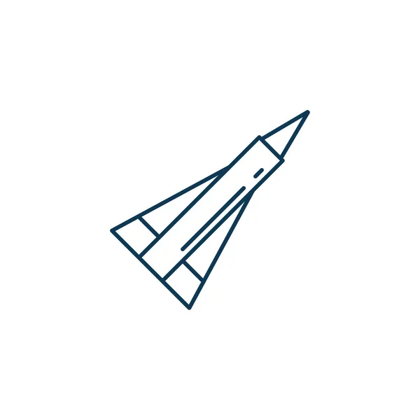 Space rocket launcher line style icon — Stock Vector