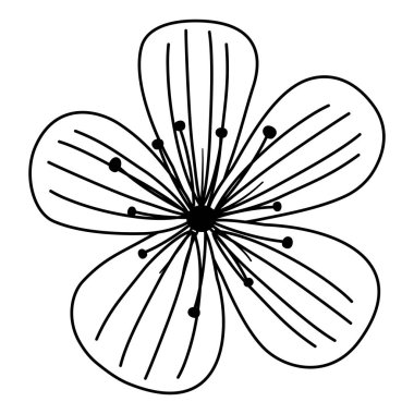 İzole tasarlamak vektör çiçek
