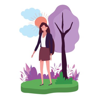 Avatar kadın vektör tasarımı çizimi