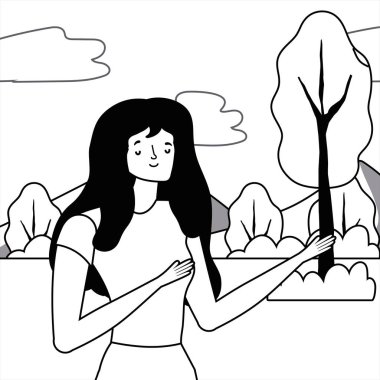 İzole edilmiş Avatar kadın vektör tasarımı