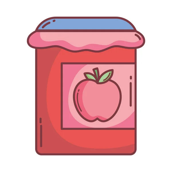 Marmelade jar bonjour design d'automne icône — Image vectorielle