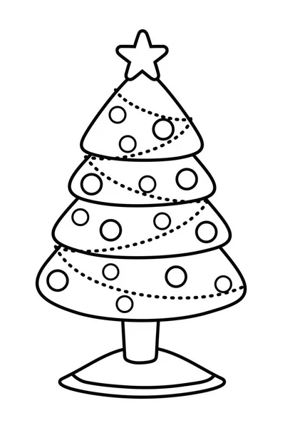 Joyeux sapin de Noël vecteur design — Image vectorielle
