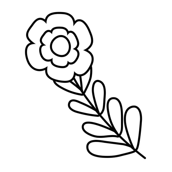 Illustration vectorielle isolée de conception d'ornement de fleur — Image vectorielle