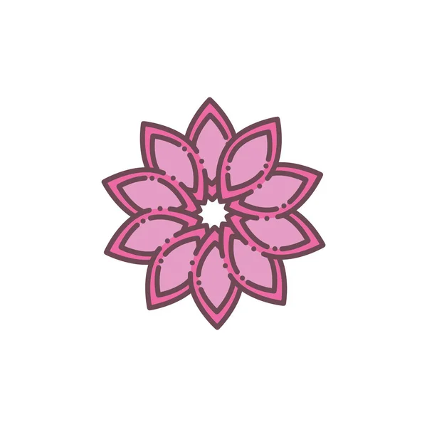 Isolated purple flower icon vector design — Stock Vector