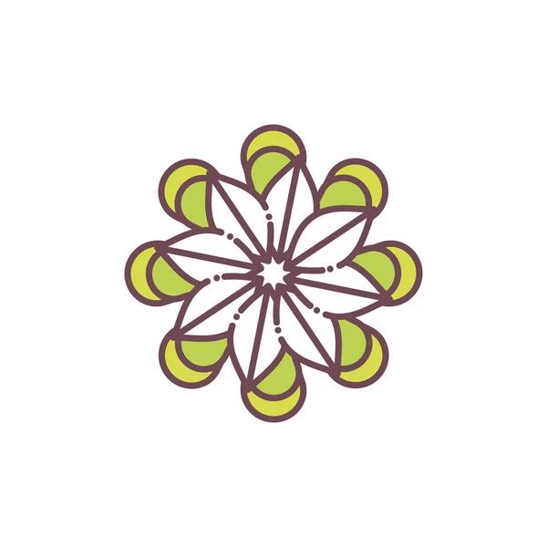 Isolated green flower icon vector design — 图库矢量图片