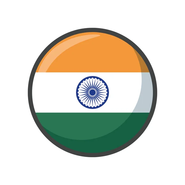 Izolovaný design vlajkového bloku indické vlajky — Stockový vektor