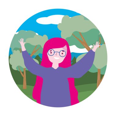 İzole edilmiş Avatar kadın vektör tasarımı