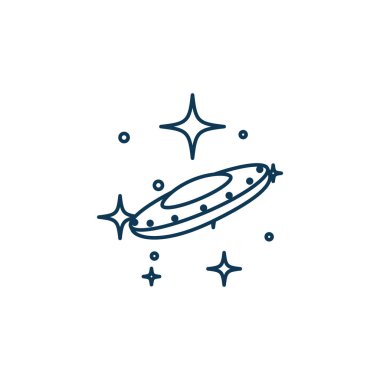 space ufo line style icon
