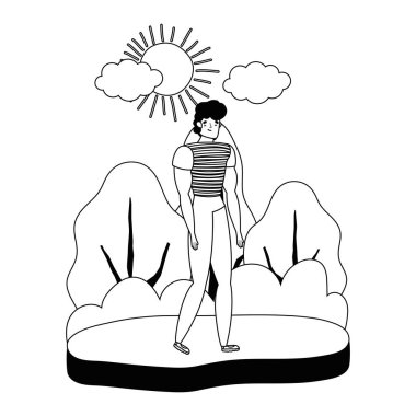 İzole edilmiş Avatar Adam vektör tasarımı