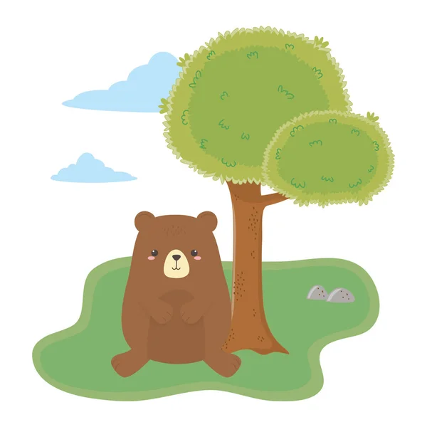 Desenho vetorial de desenho vetorial de urso ilustração vetorial — Vetor de Stock