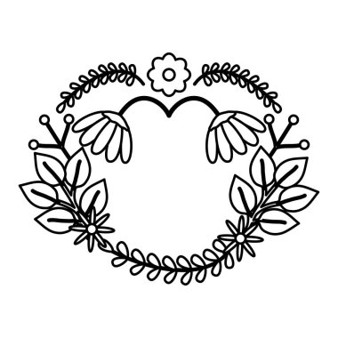 Yapraklı güzel çiçek bahçesi.