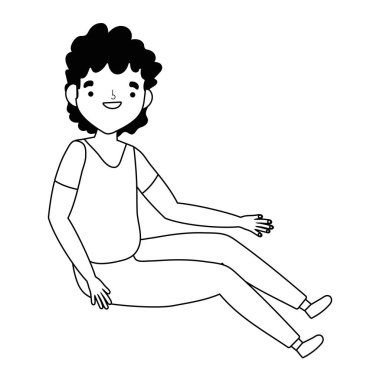 İzole edilmiş insan vektör tasarımı çizimi