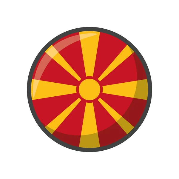 Isolated macedonia flag icon block design — Image vectorielle