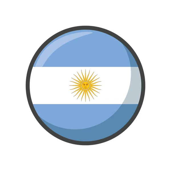 Isolated argentina flag icon block design — Stok Vektör
