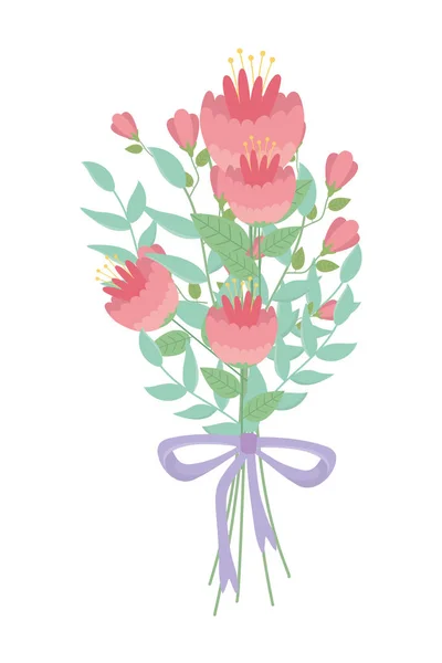 Isolated bunch of flowers design — Stockvector