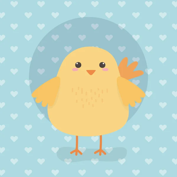 Cute chick animal farm character — Stock Vector