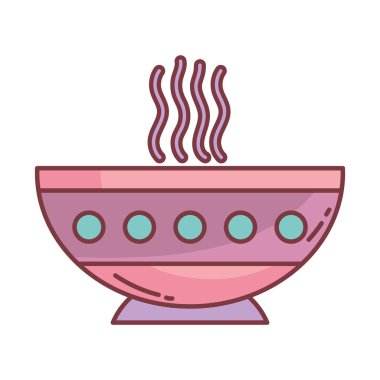 soup bowl hello autumn design icon