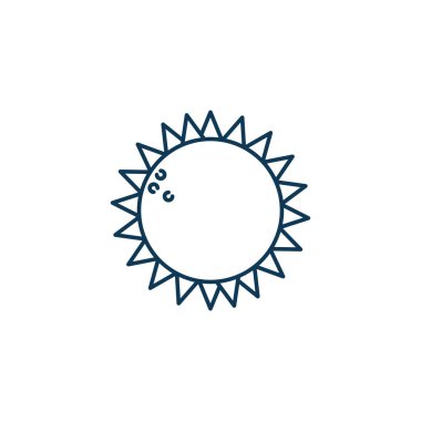 space sun line style icon