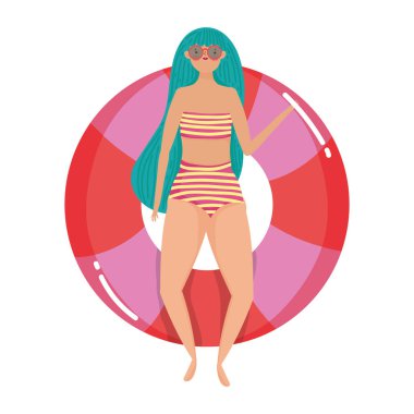 Yaz mayo tasarımı ile kız