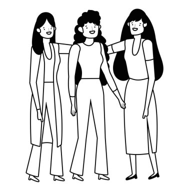 İzole kadın vektör tasarımı illüstrasyonu