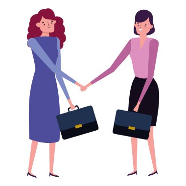 Bavul tasarımlı iş kadını avatarı