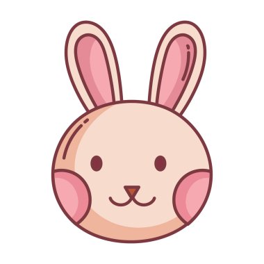 Tavşanın yüzüne merhaba sonbahar tasarım simgesi